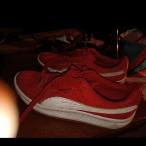 Puma California Casual in the "Ribbon Red/Puma White" colorway In Size 8
